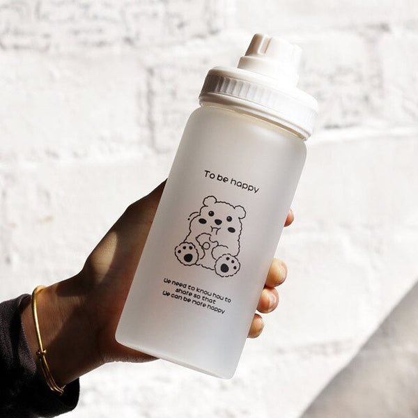 500ml kawaii glass tumbler with straw and rope 500ml / without rope 5