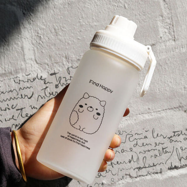 500ml kawaii glass tumbler with straw and rope 500ml / without rope 6