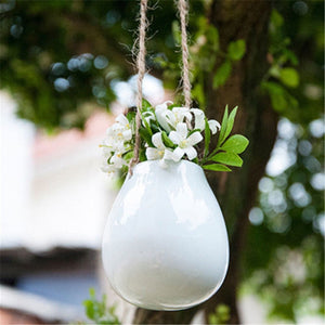 hanging ceramic planter for outdoor