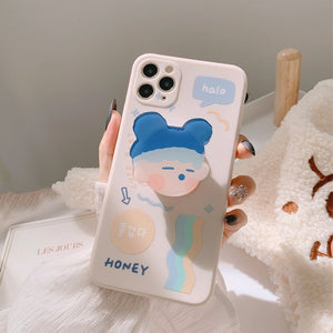 cute iphone case with a korean cartoon holder