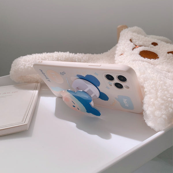 cute iphone case with a korean cartoon holder