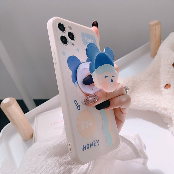 cute iphone case with a korean cartoon holder