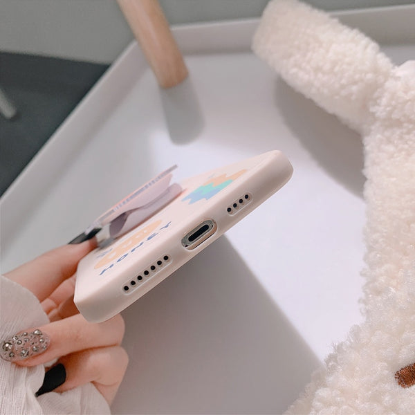 cute iphone case with a korean cartoon holder