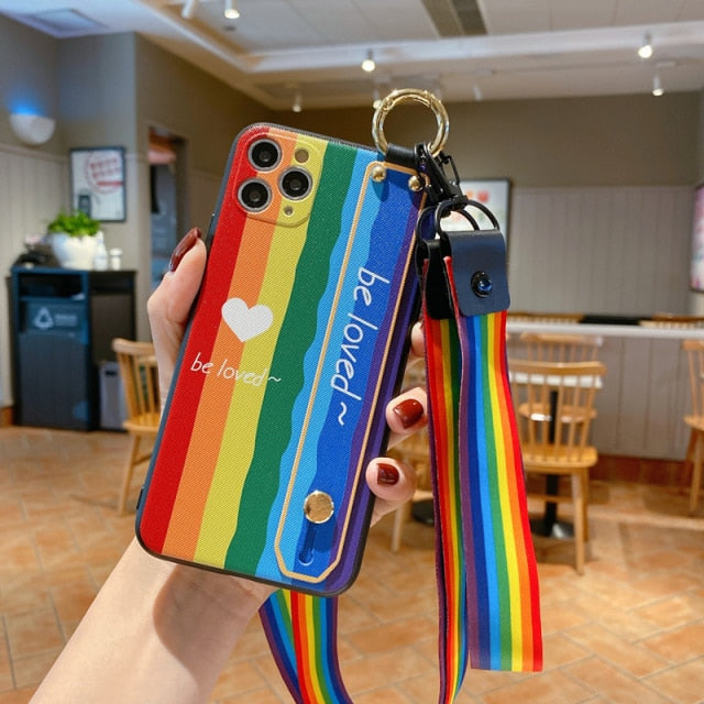 rainbow wristband case for iphone