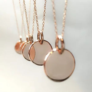 925 sterling silver necklace with rose gold coin