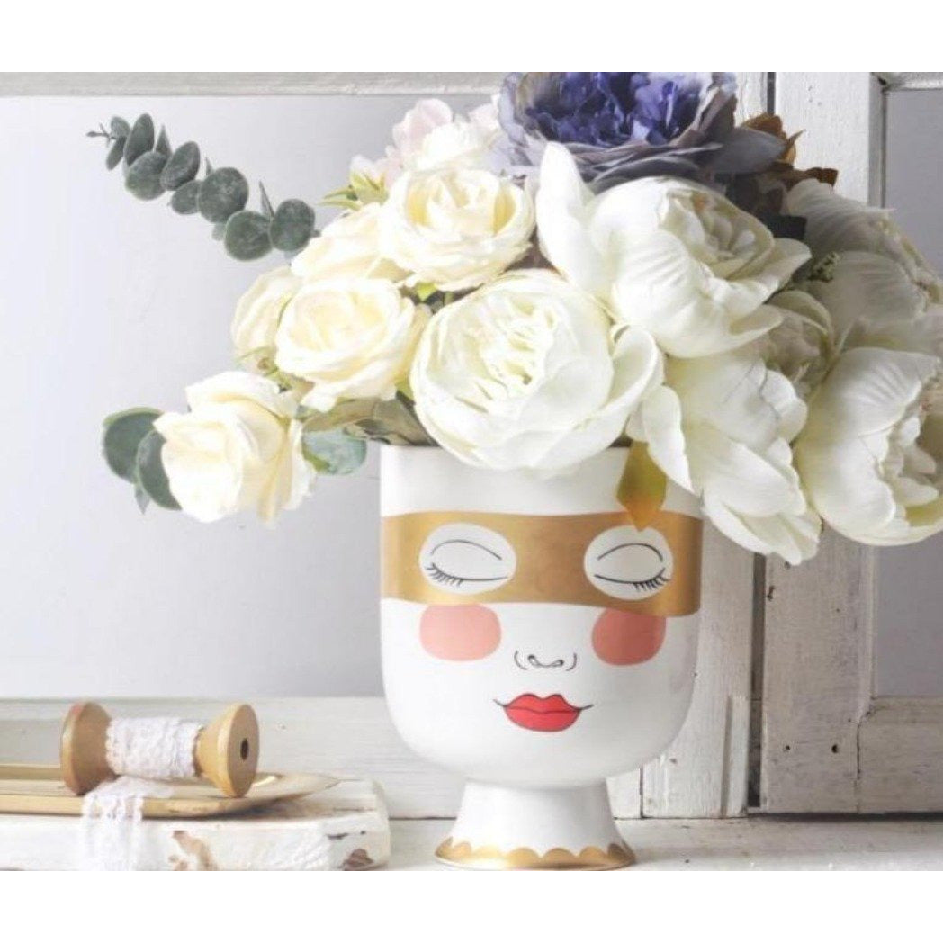 face flower vase