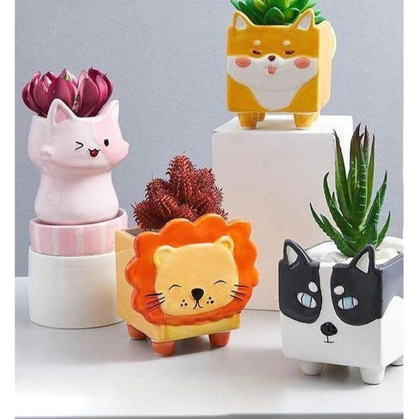 colorful decorative planters