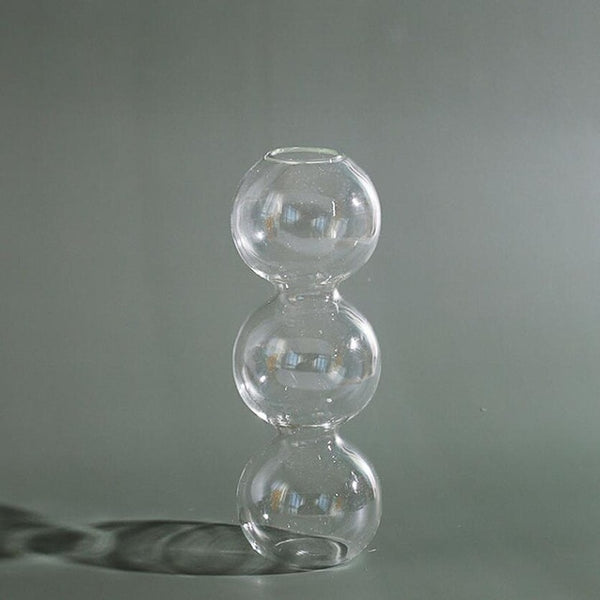 elegant retro glass vase 1- white