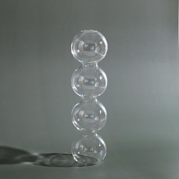 elegant retro glass vase 2- white