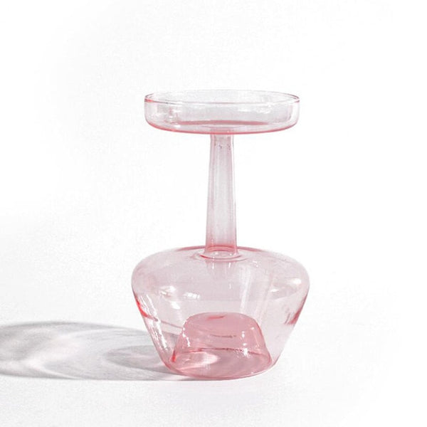 elegant retro glass vase 4- pink