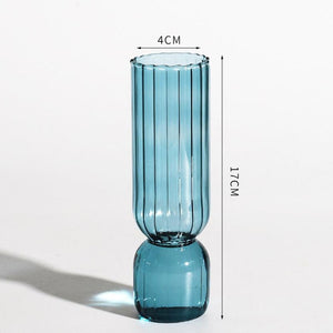 elegant retro glass vase 5- blue