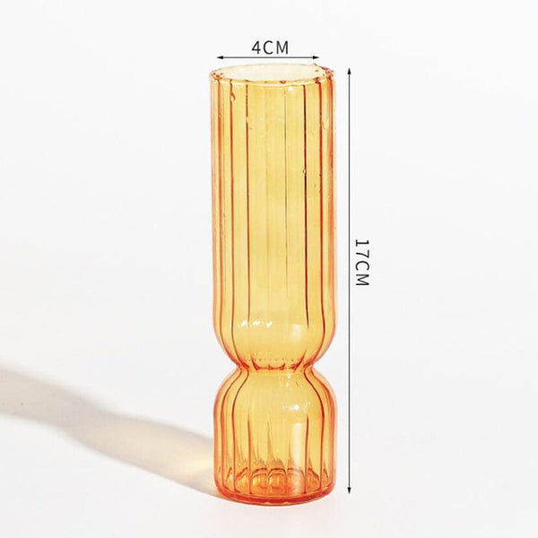 elegant retro glass vase 5- orange