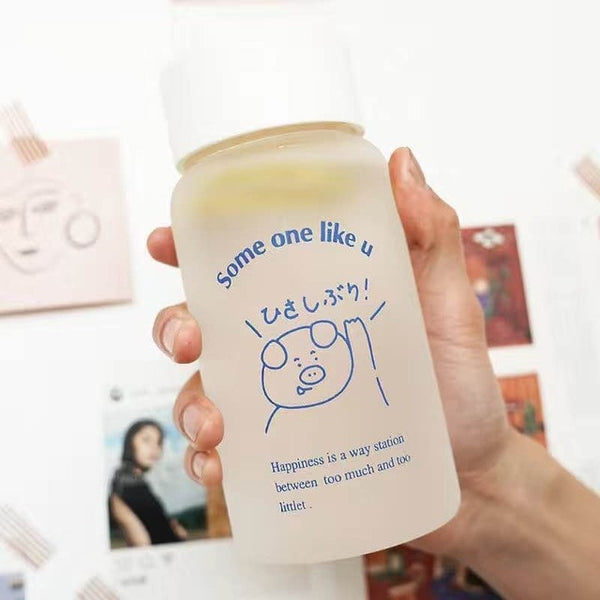 500ml  kawaii eco friendly glass tumbler 500ml / g