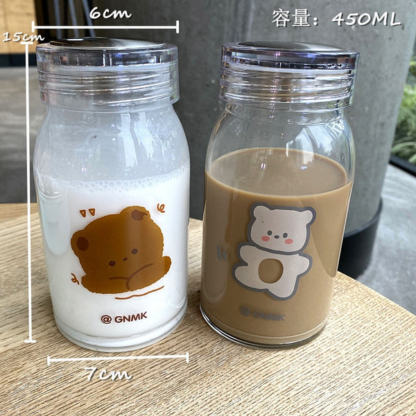 kawaii glass tumbler