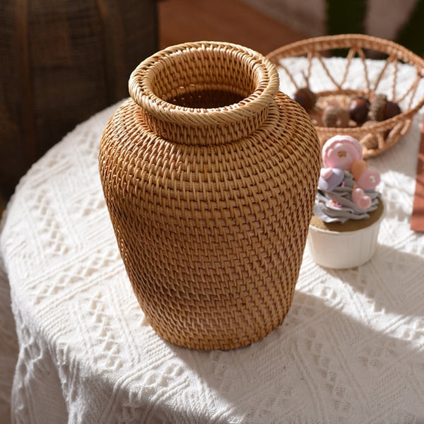 rattan flowers vase