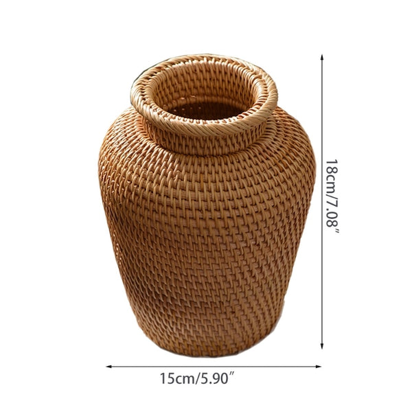 rattan flowers vase