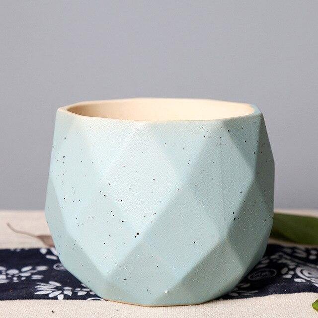 small teal plant pot Small Ceramic plant pots