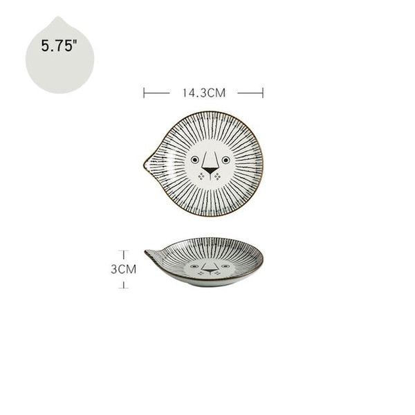 japanese style ceramic teardrop dishes plates 5.75 e
