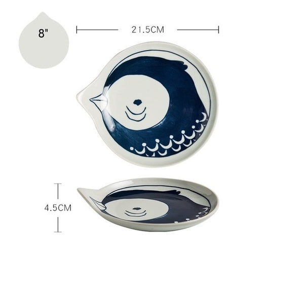 japanese style ceramic teardrop dishes plates 8 d