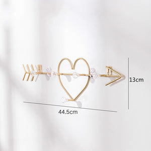 metal golden hook wall  golden-heart 1