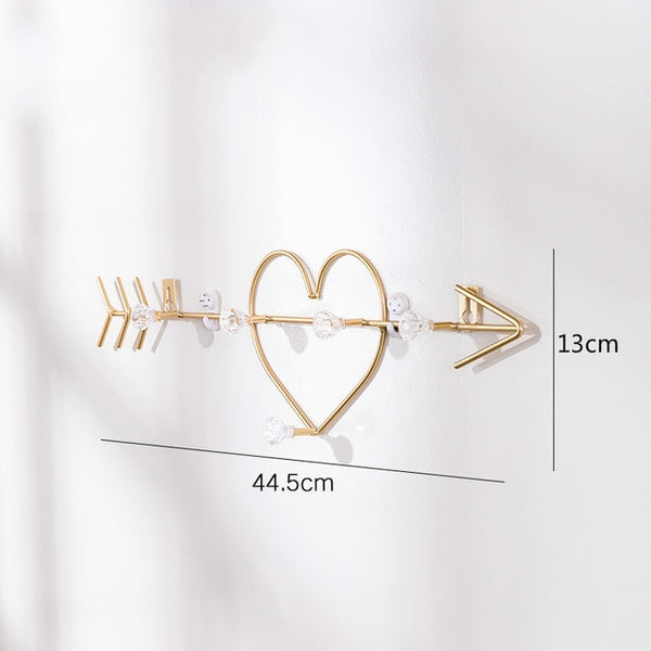 metal golden hook wall  golden-heart 1