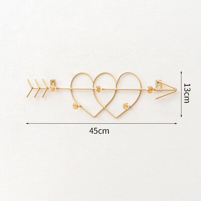 metal golden hook wall  golden-heart 2
