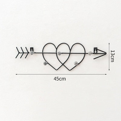 metal golden hook wall  black-heart 2