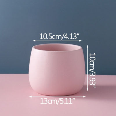 ceramic plant pots pink