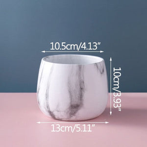 ceramic plant pots marble