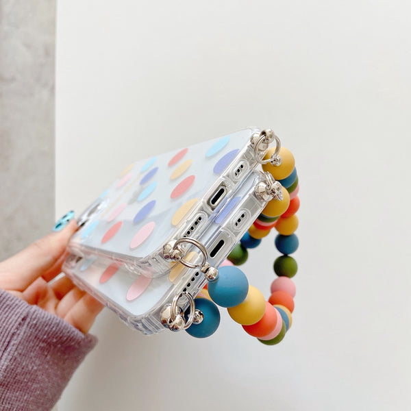 kawaii iphone case with bean chain