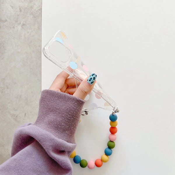 kawaii iphone case with bean chain
