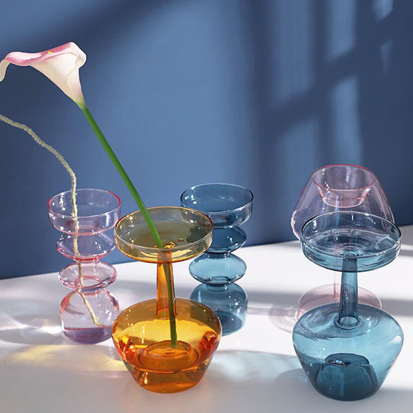 elegant retro glass vase