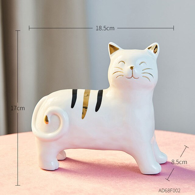 ceramic cat vase  and ornament ornaments high 17cm