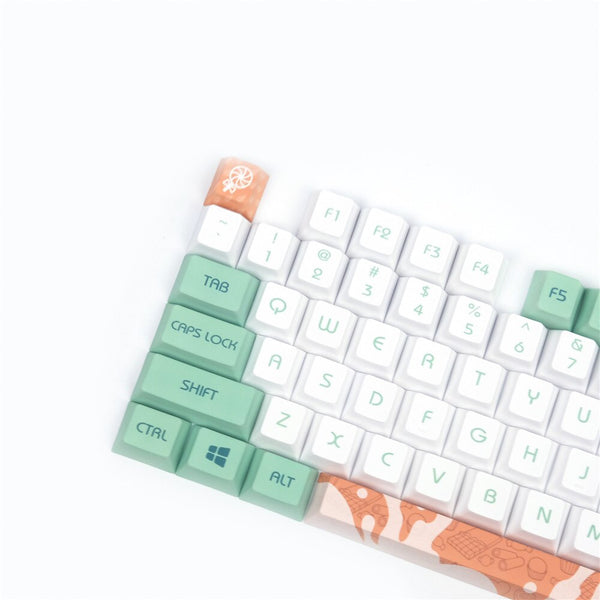 mint milk pbt keycaps