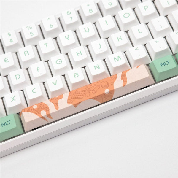 mint milk pbt keycaps