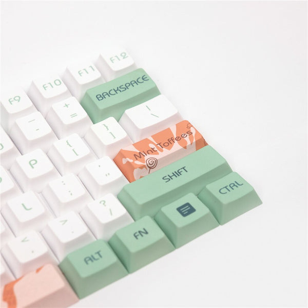 mint milk pbt keycaps