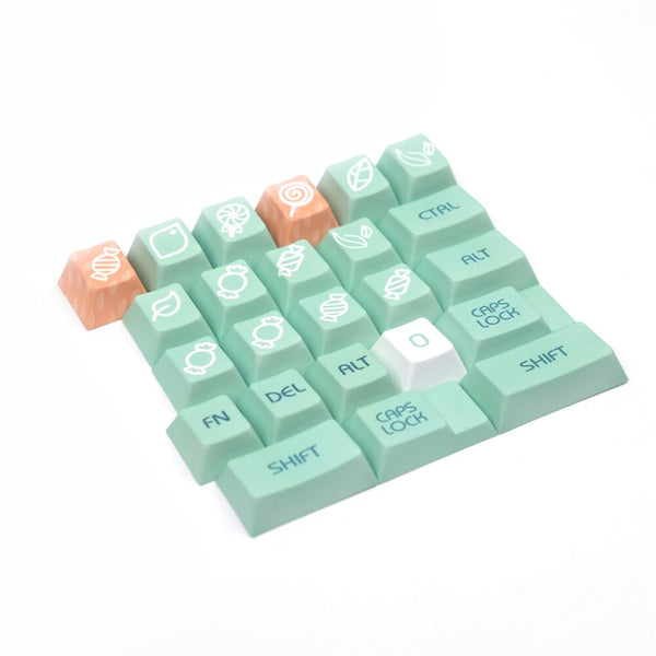 mint milk pbt keycaps