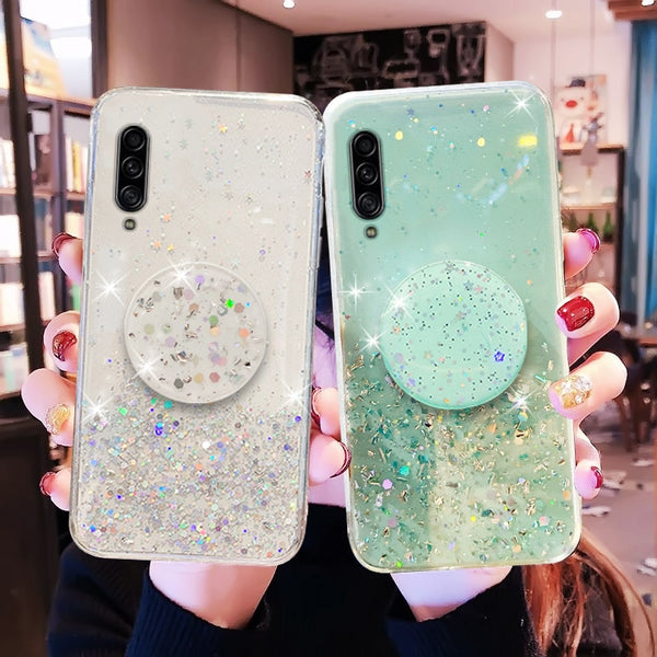 glittery phone case for samsung galaxy