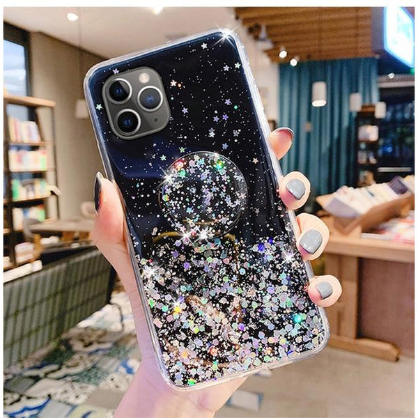 glittery phone case for samsung galaxy