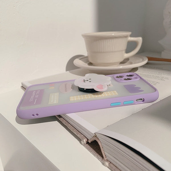 iphone case with cute korean sheep holder
