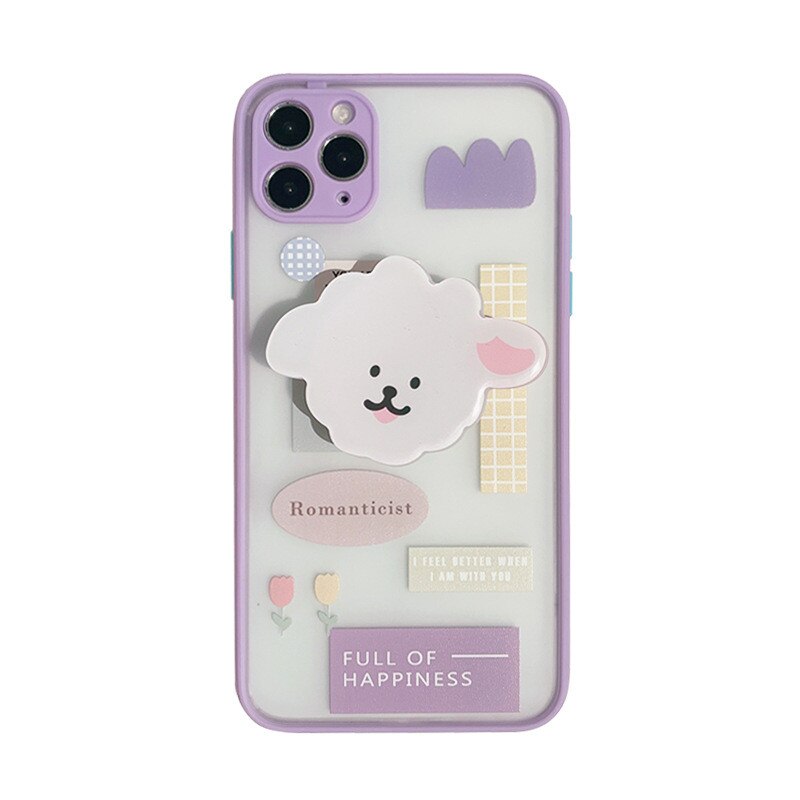 iphone case with cute korean sheep holder