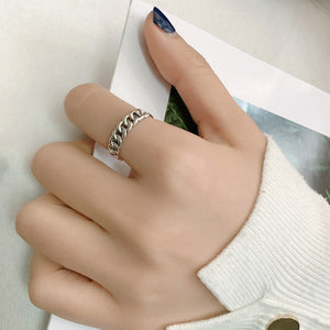 925 sterling silver cuban link ring