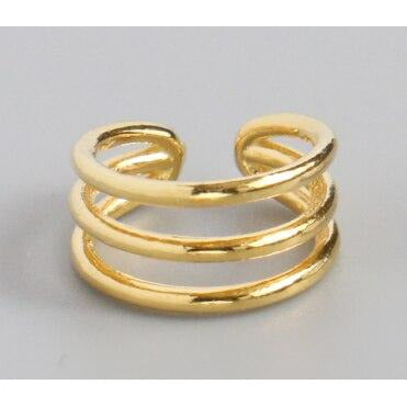 multilayer ear cuff without piercing gold