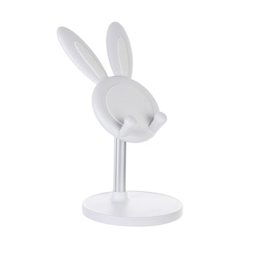 cute desk mobile phone holder rabbit white