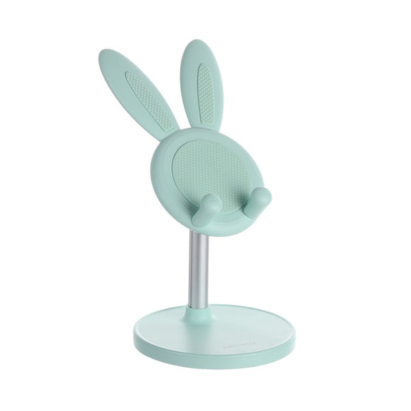 cute desk mobile phone holder rabbit green