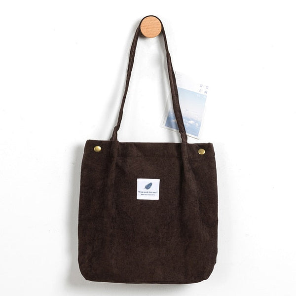 foldable corduroy shopping bag f2073p