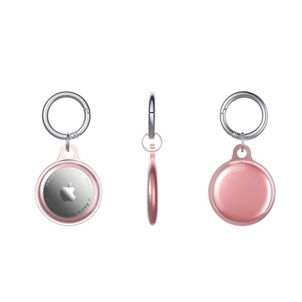 shockproof anti-scratch cover keychain for airtags a003-pink