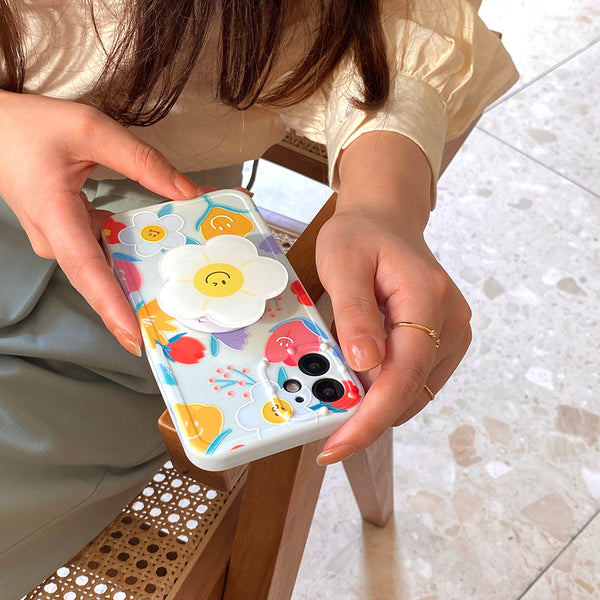 iphone case with flower holder
