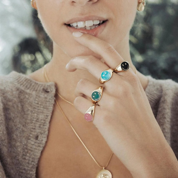 smiley face ring