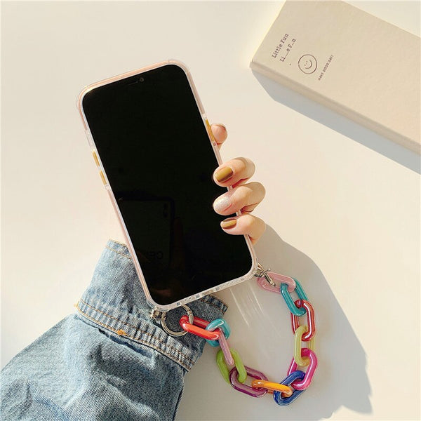 abstract iphone case with chain